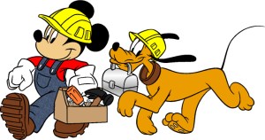 Pluto & Mickey Mouse